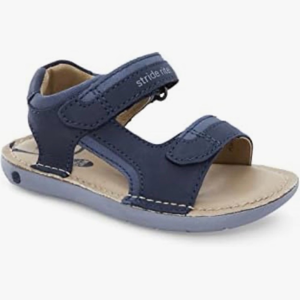Stride Rite Navy Blue Toddler Open-Toe Velcro Sandal